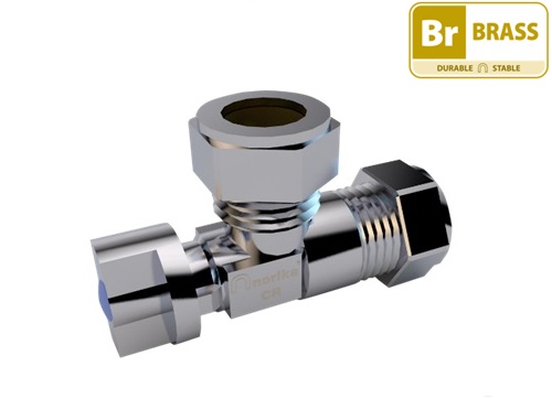 Mini Ball Valve - Chrome Plated Brass CR Angle Ball Valve