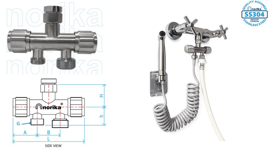 Stainless Steel 304 One to Dual Out Valve