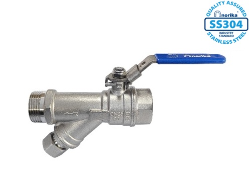 Lockable Blue Handle Stainless Steel 304 Y-Pattern Strainer Ball Valve [MXF]