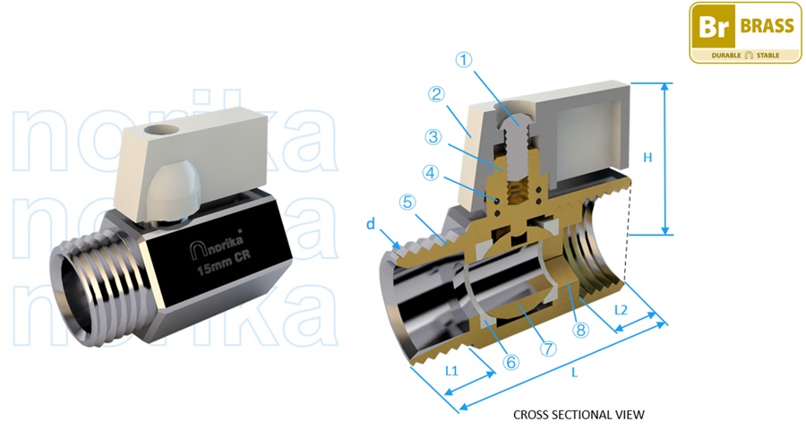 Mini Ball Valve - Chrome Plated Mini Ball Valve [MXF]