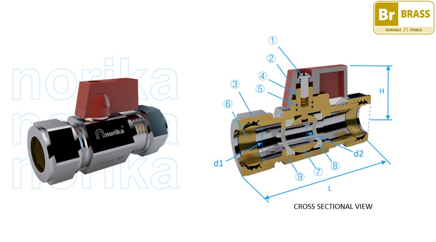 Mini Ball Valve - Chrome Plated Brass CR [CXC]