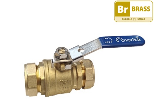 Lockable Blue Handle Brass CR Full Bore Ball Valve [CXC]