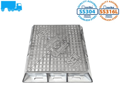 Stainless Steel Heavy Duty Double Triangular Manhole Cover & Frame (Grade D400)