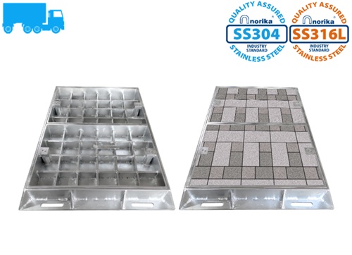 Stainless Steel Heavy Duty Telecom Recessed Manhole Cover & Frame (Grade D400)