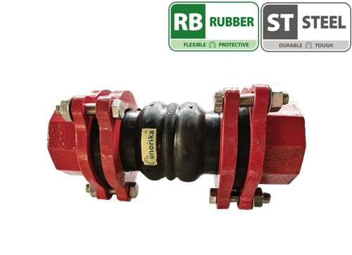 Twin Sphere Rubber "Quick Hubbed" & Epoxy Coated Female Threaded Union Expansion Joint