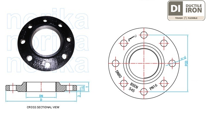 Heavy Duty Ductile Iron HV Thread Screw on Flange