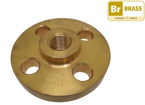 DZR Brass THRF (BSPP Threaded Raised Face) Screw On Flange PN16
