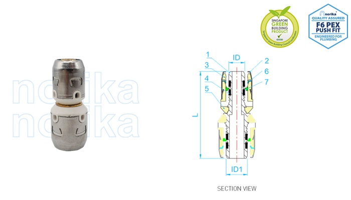 PEX Push-Fit Reducing Socket (Type F6)