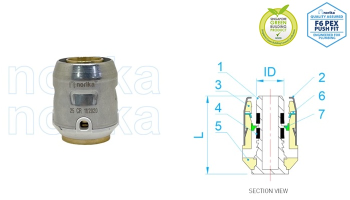 PEX Push-Fit End Cap (Type F6)