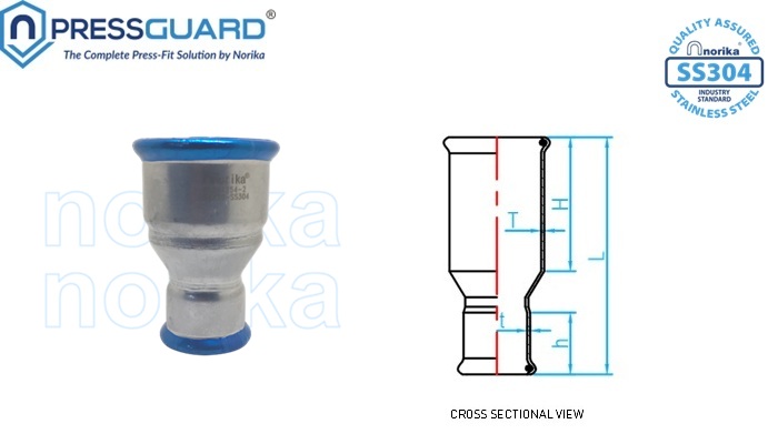 Stainless Steel 304 Press Fit Reducing Socket
