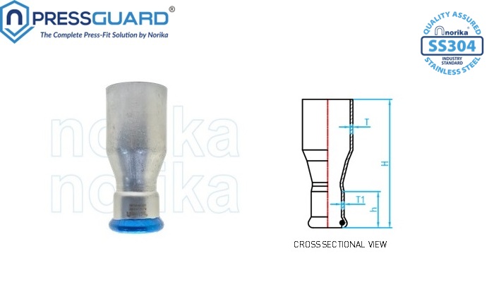 Stainless Steel 304 Press Fit Reducing Socket (MxF)