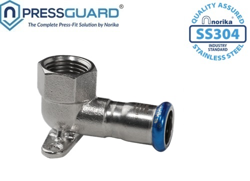 Stainless Steel 304 Press Fit Wall Plate Elbow