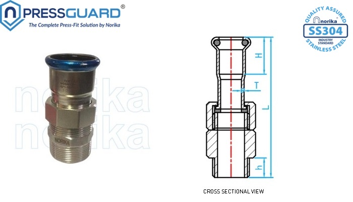 Stainless Steel 304 Press Fit Male Join Connector